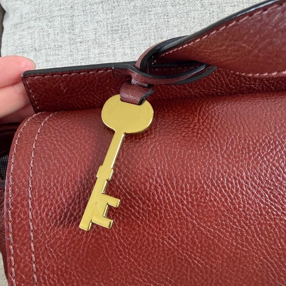 Fossil Amelia Convertible Backpack Dark Red Leather - Picture 7 of 16